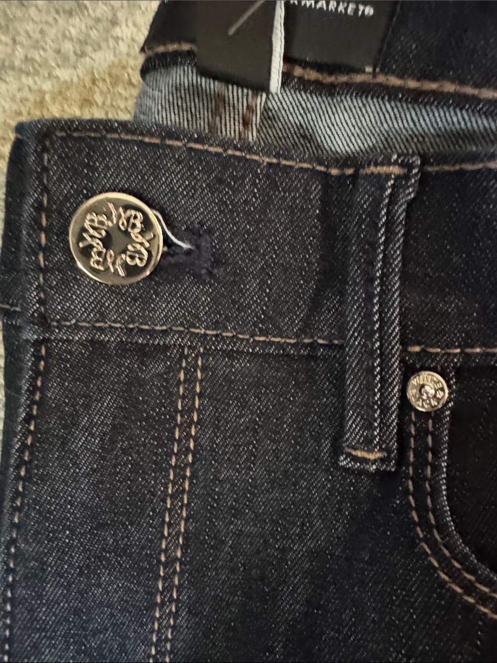 White House Black Market Dark Indigo Skinny Flare Jeans - Picture 4 of 10
